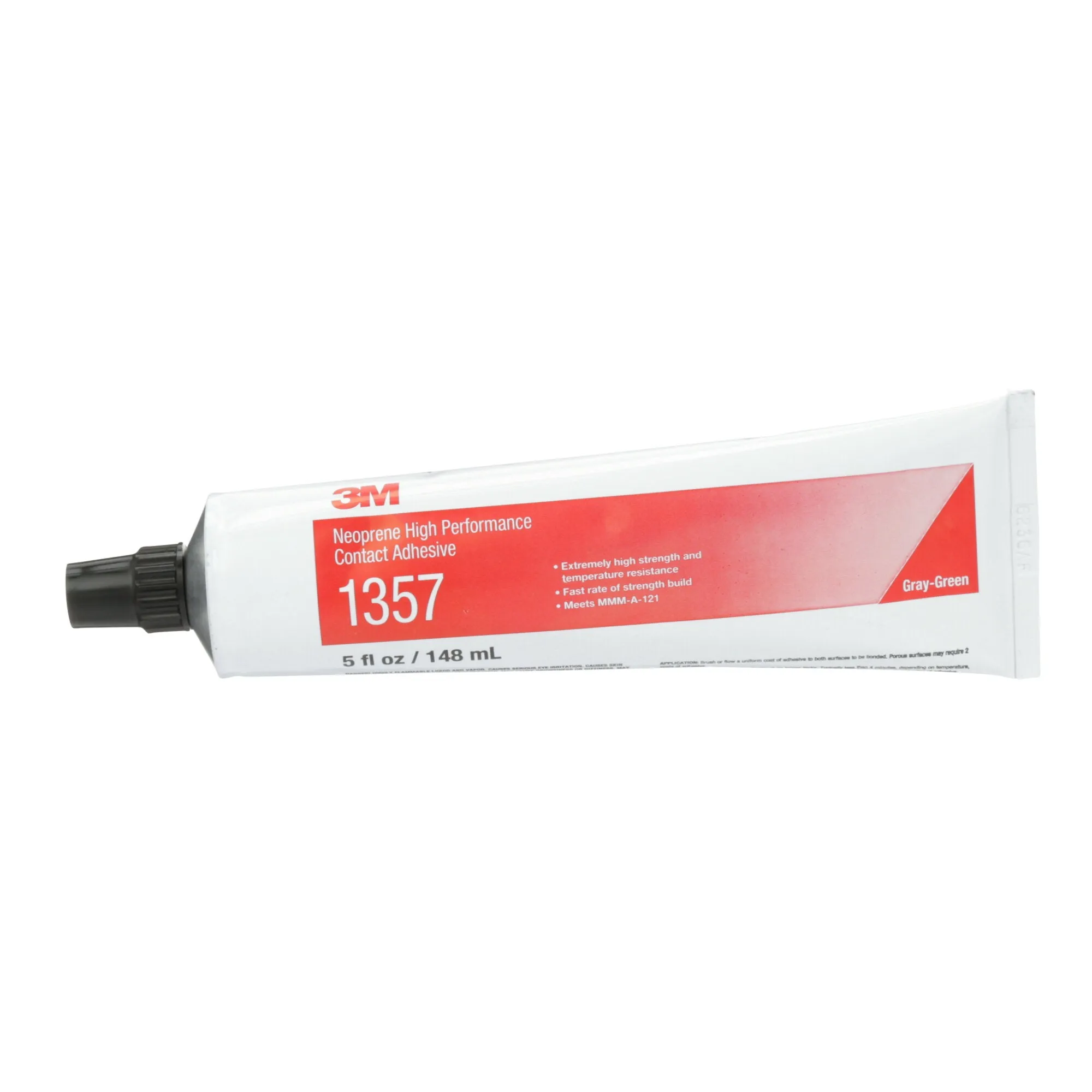 3M Neoprene High Performance Contact Adhesive 1357, Gray-Green, 5 OunceTube
