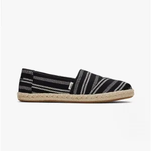 ALPARGATA ROPE Ladies Slip-On Canvas Espadrilles Black
