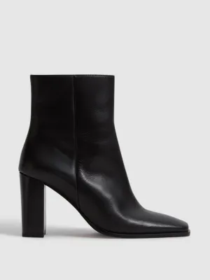 Casey square toe block high heel boots