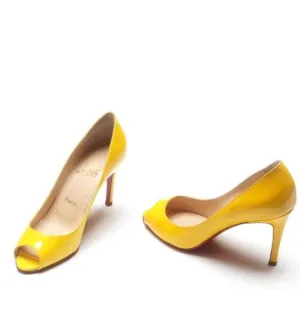 Christian Louboutin You You 85 Patent Calf Leather Shoes Size 38 UK 5 US 8 Ladies