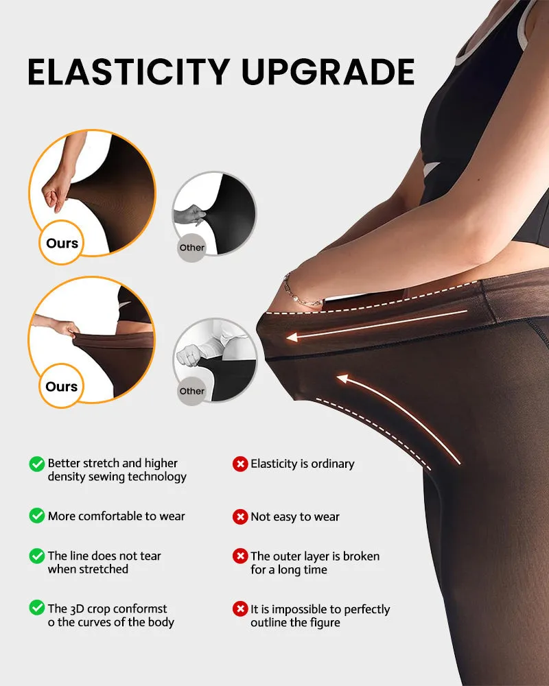 ❄️Christmas Sale✨Translucent Polyester Lined Tights