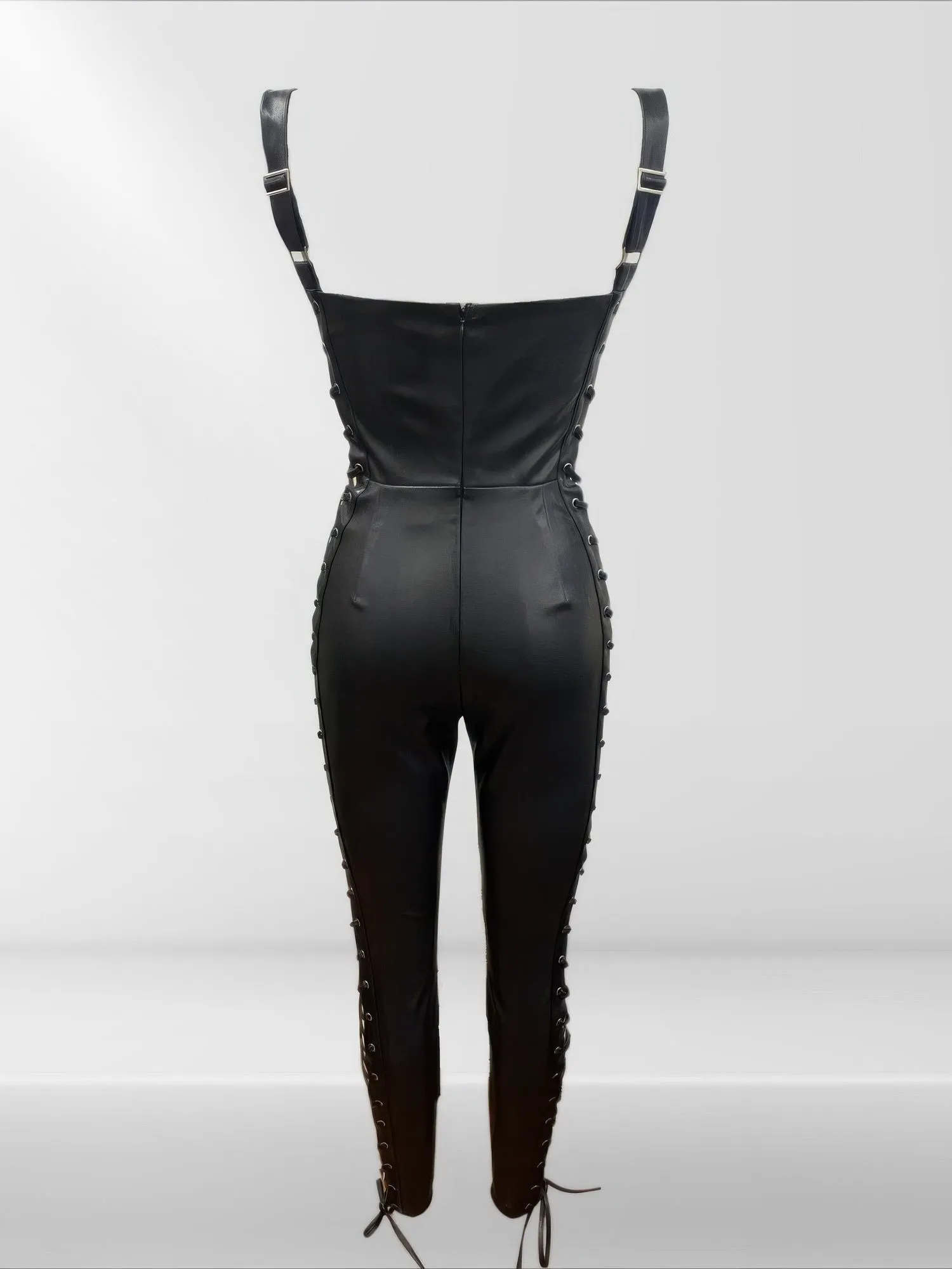 Faux Leather Jumpsuit