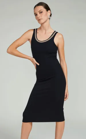 Generation Love Eve Crystal Chain Dress in Black