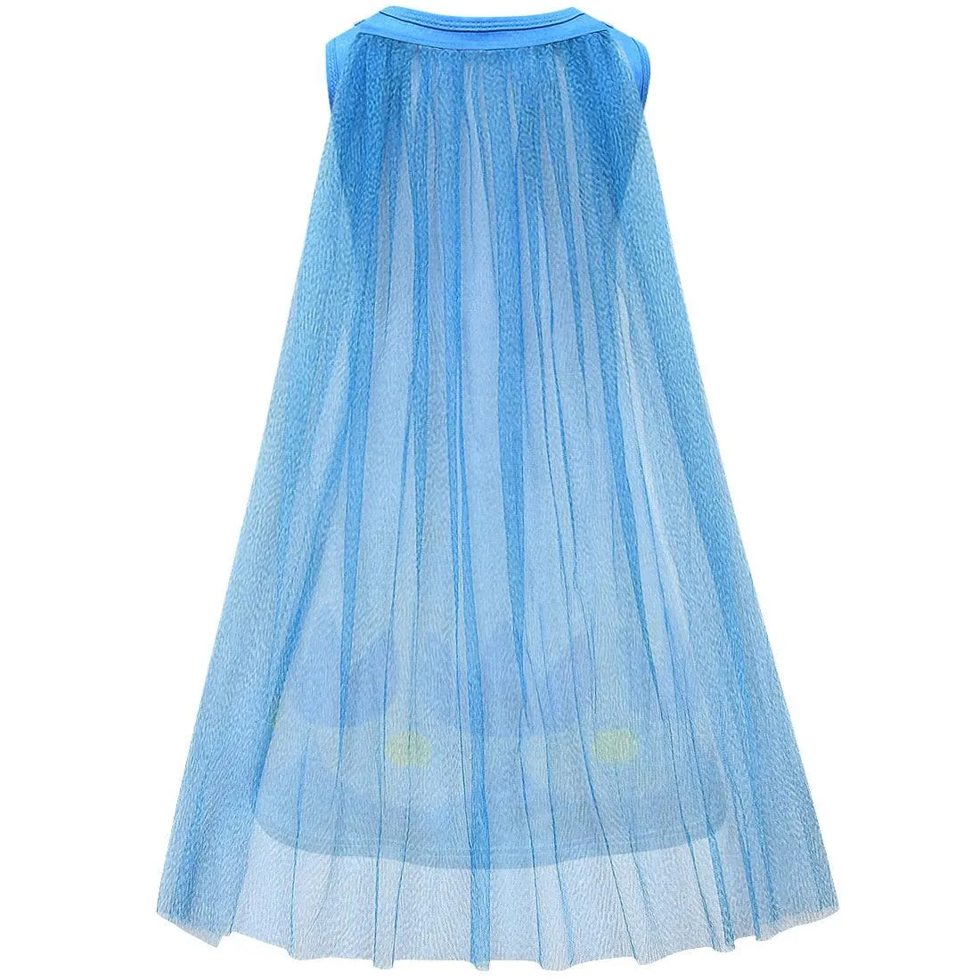 Girls stage performance dress Halloween party cosplay movie cartoon cute elf girl princess dress mesh cloak   wig set