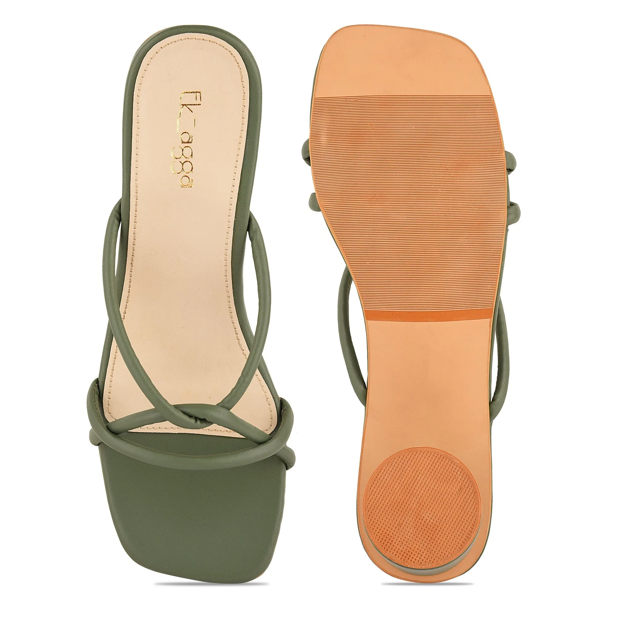 Green Strap Heels