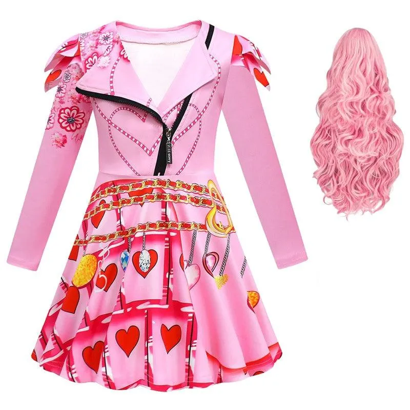 Halloween children's costume cosplay movie girl princess dress stage performance makeup party girl evening dress   hair 2-piece set