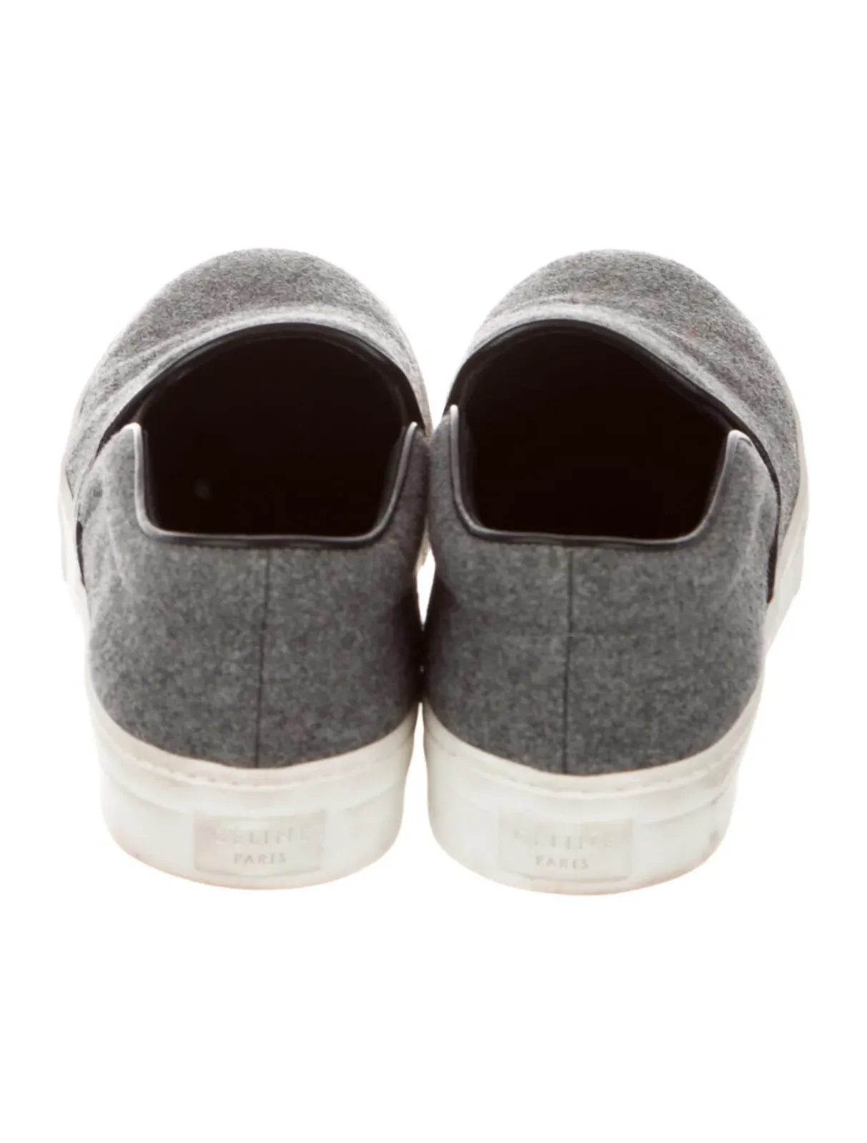 ICONIC CÉLINE Celine Phoebe Philo Grey Wool Espadrilles Shoes 37.5 UK 4.5 US 7.5 ladies
