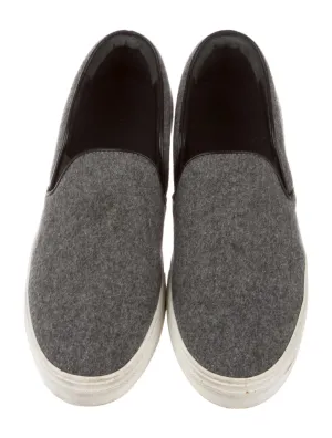 ICONIC CÉLINE Celine Phoebe Philo Grey Wool Espadrilles Shoes 37.5 UK 4.5 US 7.5 ladies