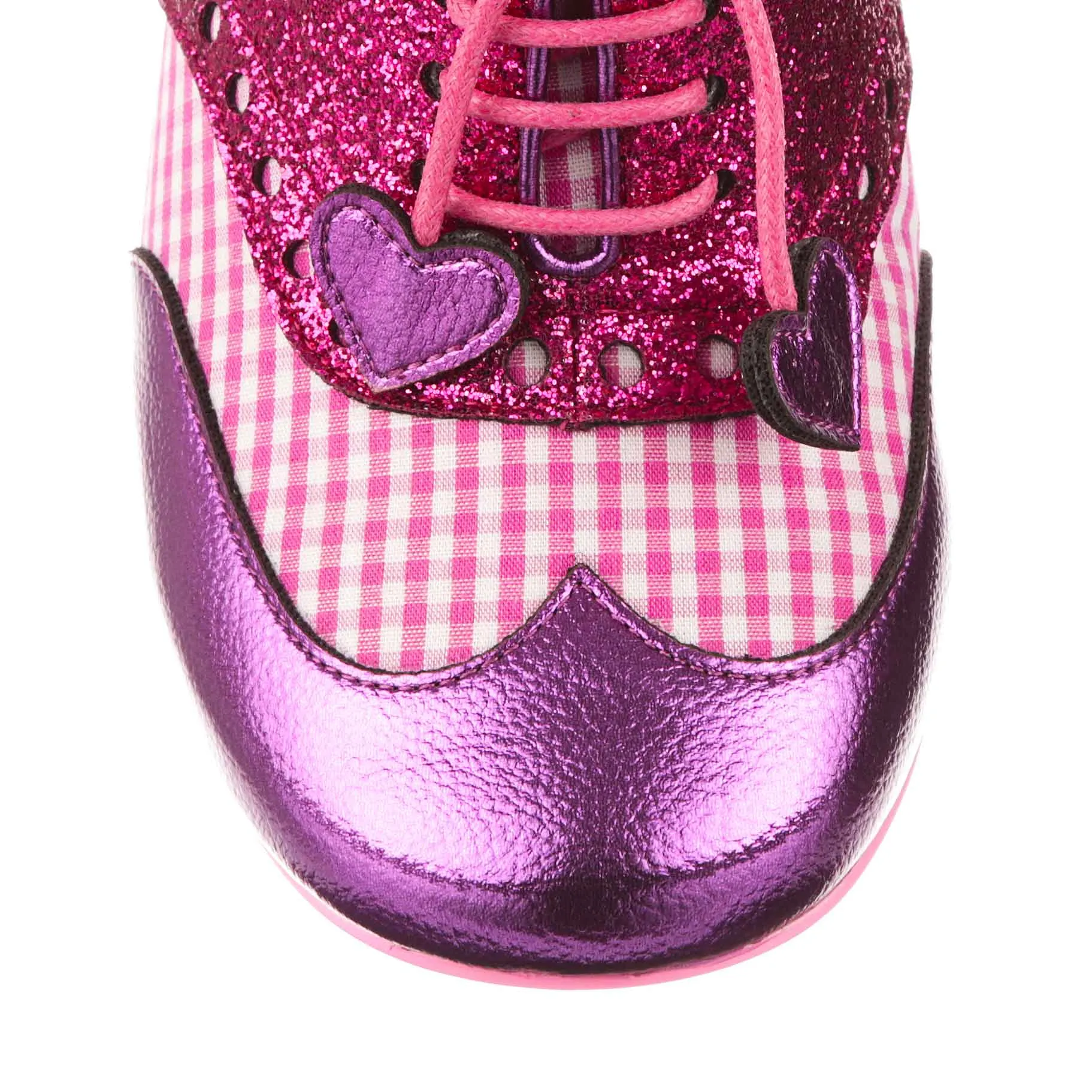 Irregular Choice Women's Clara Bow 3908-08 AJ Lace Up Shoes Pink
