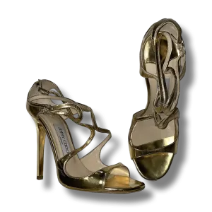 JIMMY CHOO Gold Stilettos | Size 37.5