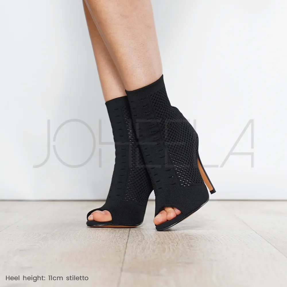 Lou noir - Talons stilettos slim - Prête à expédier