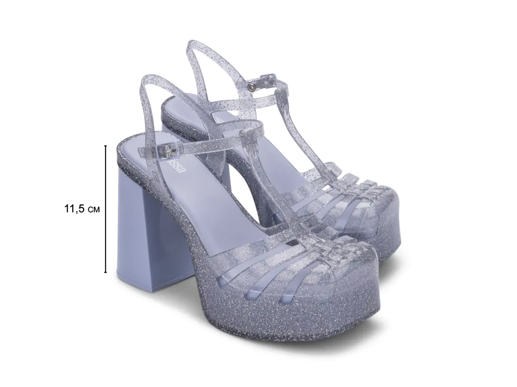 Melissa Party Heel AD Glitter Clear Sandal For Women