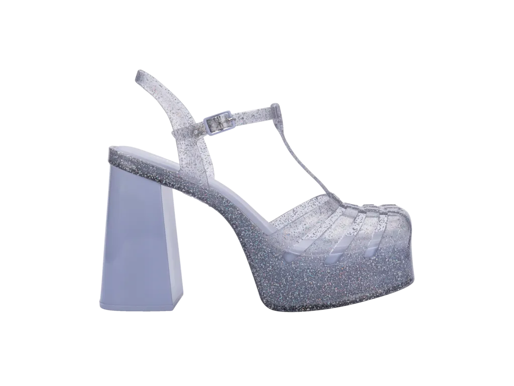 Melissa Party Heel AD Glitter Clear Sandal For Women
