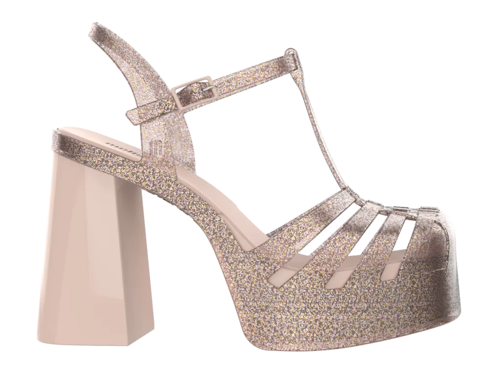 Melissa Party Heel AD Glitter Pink Sandal For Women