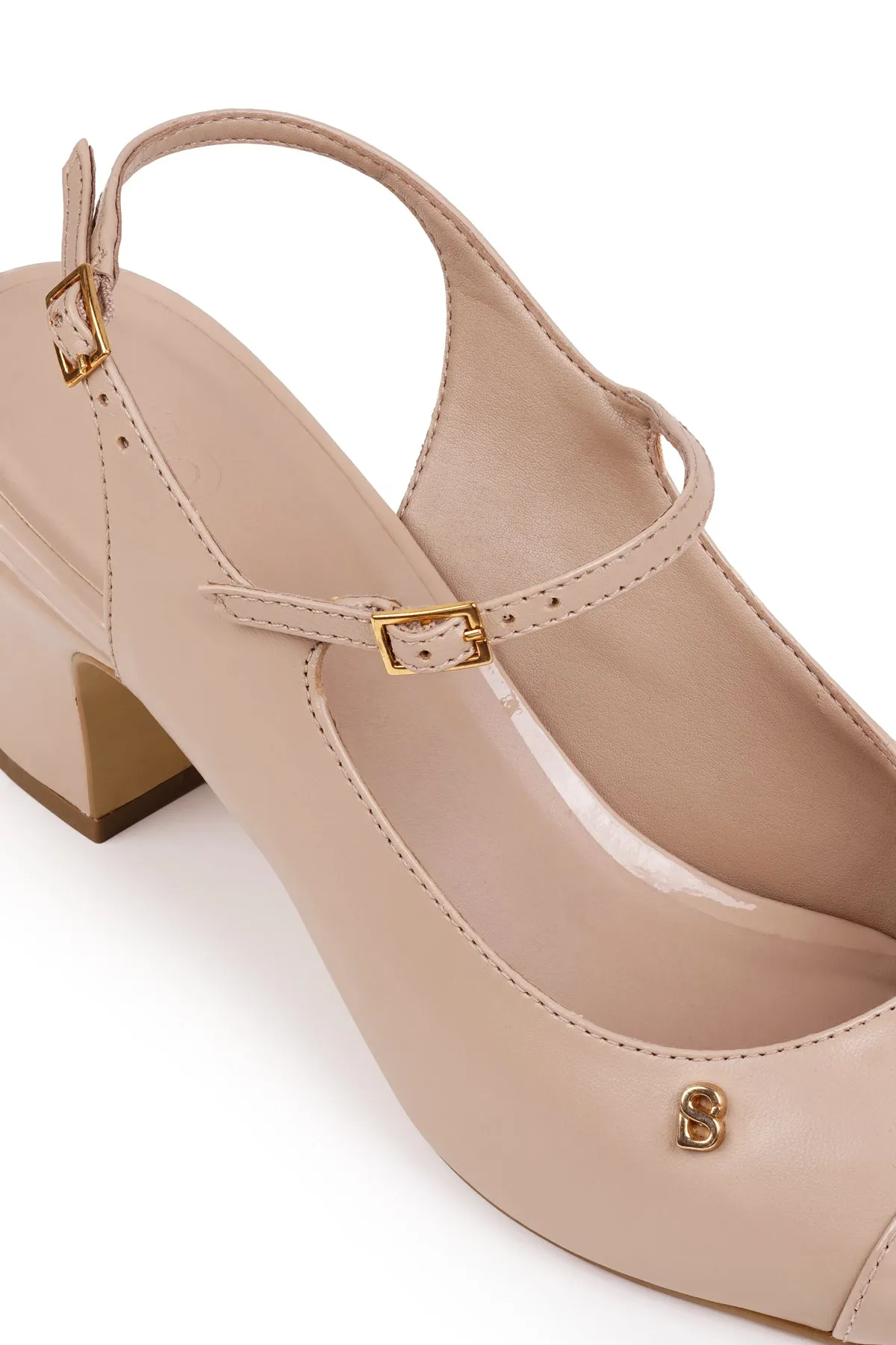 Mima Slingback Heels - Porcini