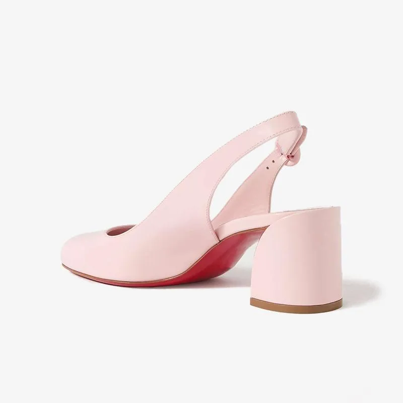 Pastel Pink Patent Leather Slingback Pump