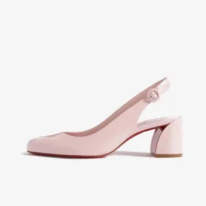 Pastel Pink Patent Leather Slingback Pump