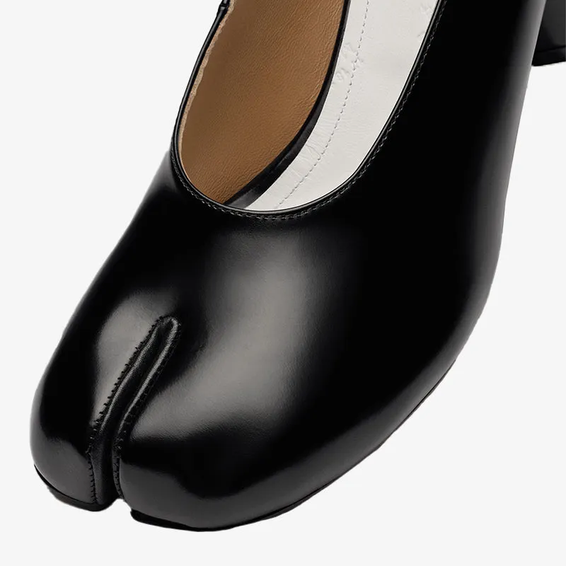 Patent Leather Block-Heel Slingbacks