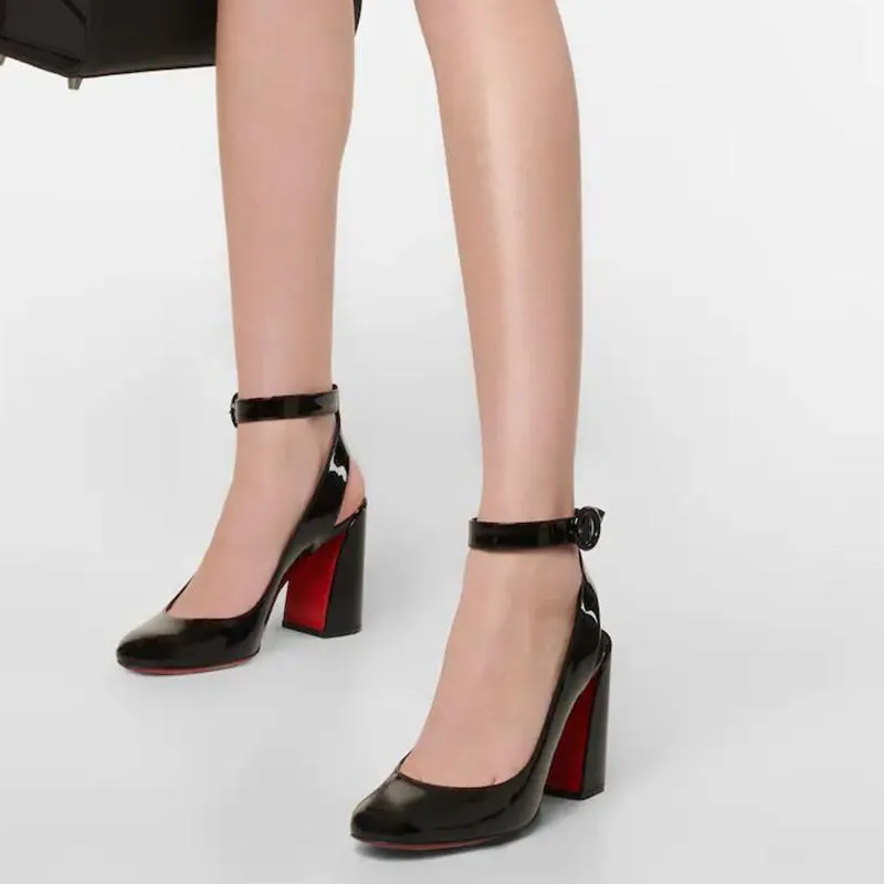 Patentr Slingback Pumps 80mm Block Heel