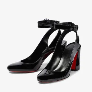 Patentr Slingback Pumps 80mm Block Heel
