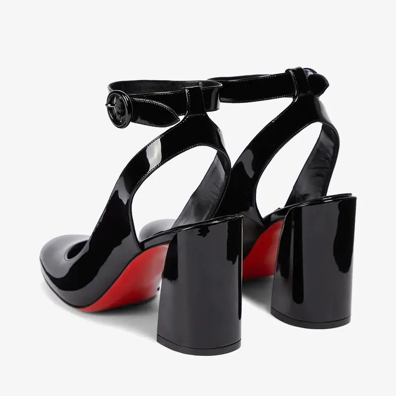 Patentr Slingback Pumps 80mm Block Heel