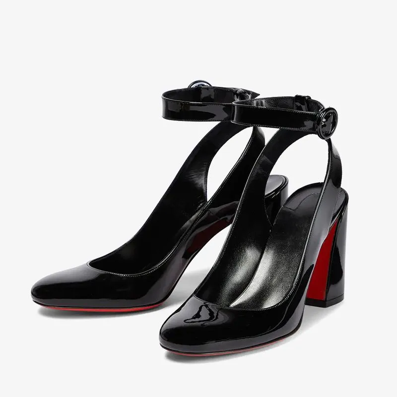 Patentr Slingback Pumps 80mm Block Heel