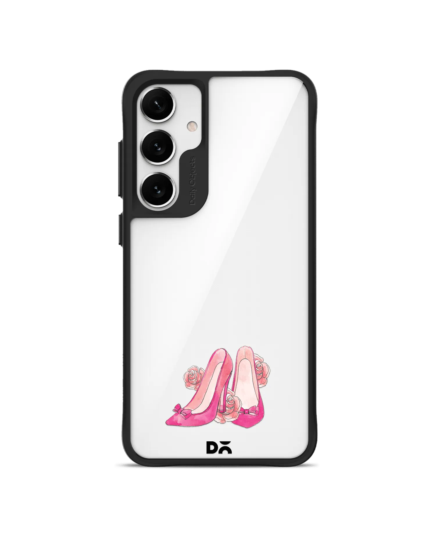 Pink Stilettos Black Hybrid Clear Case Cover For Samsung Galaxy S24 Plus