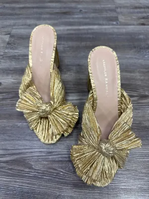 Sandals Heels Block By Loeffler Randall In Gold, Size: 8.5