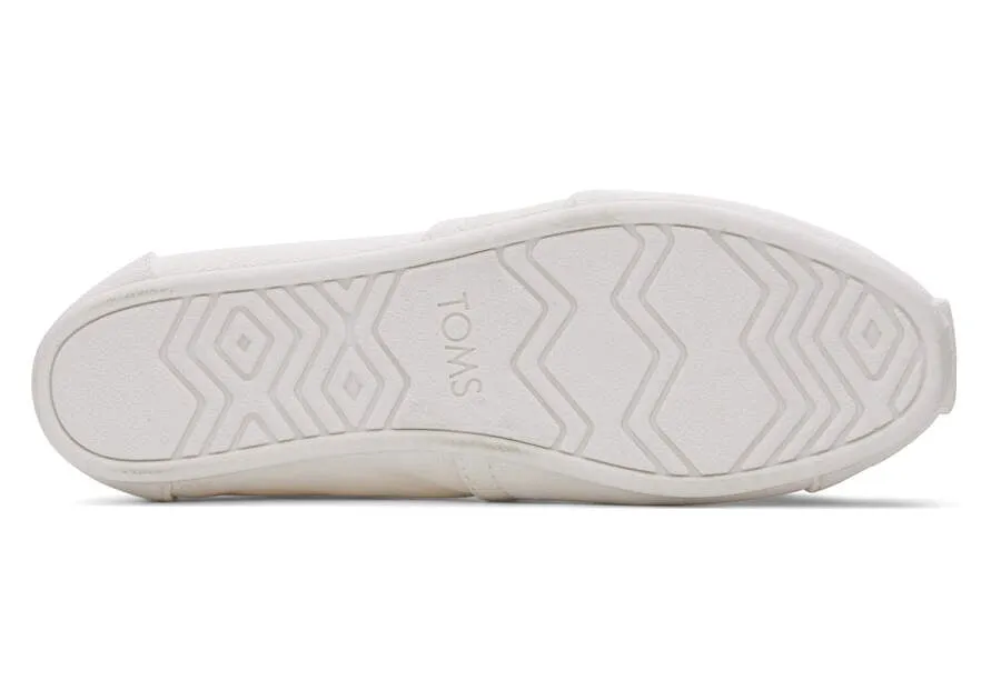 TOMS Womens Alpargata Recycled Cotton Espadrille - White